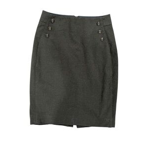 The Limited Army Green Buttoned Pencil Skirt